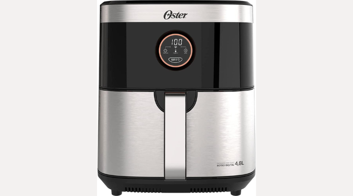 Fritadeira Oster Sem Óleo 2 em 1 Black, 4,8L, 110V, Inox 81 fritadeira oster e boa